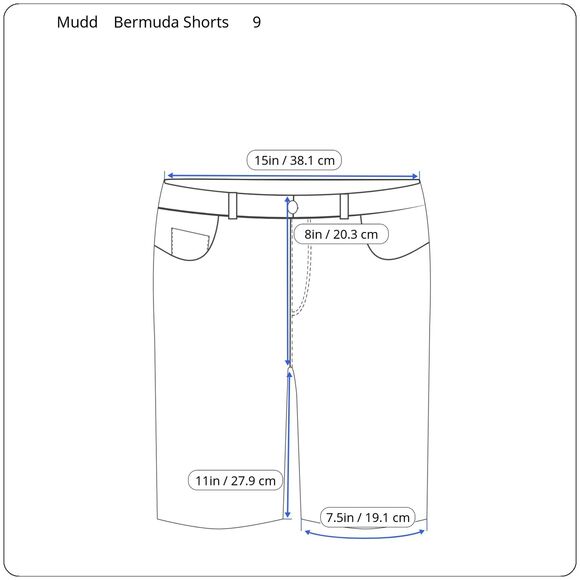 Mudd Low Rise Denim Bermuda Shorts Juniors Size 9 Dark Wash Retro Summer Y2K - Picture 8 of 8